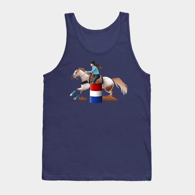 Appaloosa Barrel Racer - Equine Rampaige Tank Top by Equine Rampaige